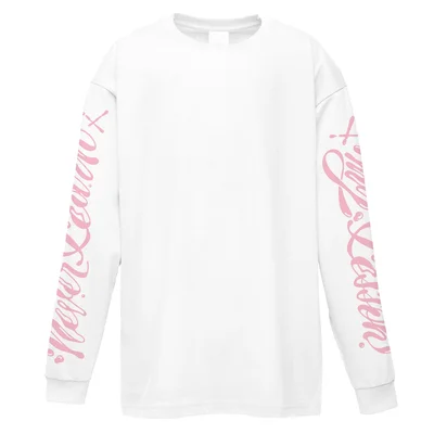 ネバー ラーン マイ レッスン 長袖Tシャツ ホワイト