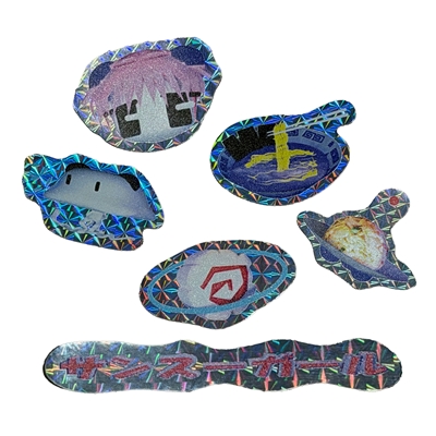 galaxy chuuka hologram sticker set(6pc)