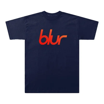 ブラー・ロゴ・ネイビーTシャツ