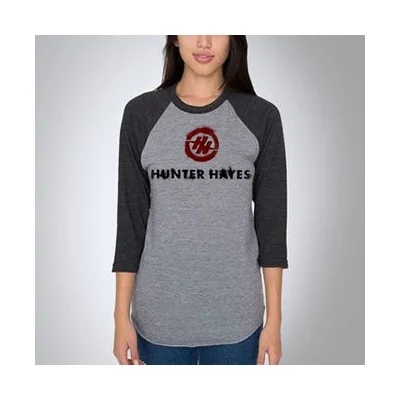 Spray Paint Logo Slim Fit Baseball T-Shirt